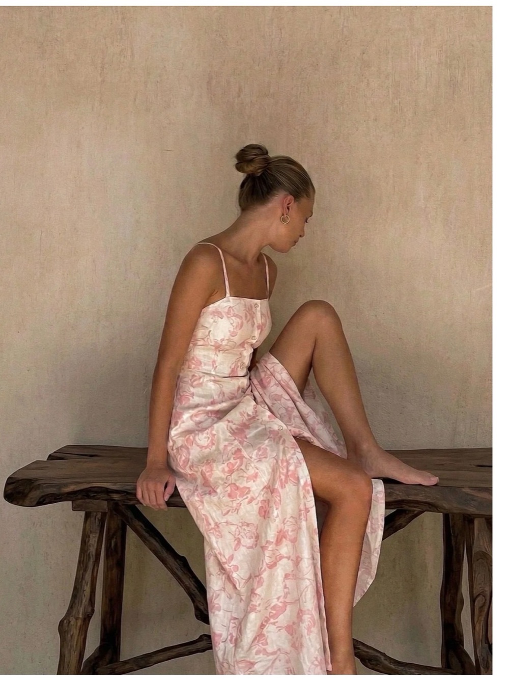 Boamar Blush Floral Maxi Dress